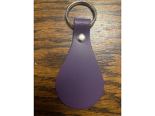 Purple - Real Leather Key Fob - Pear